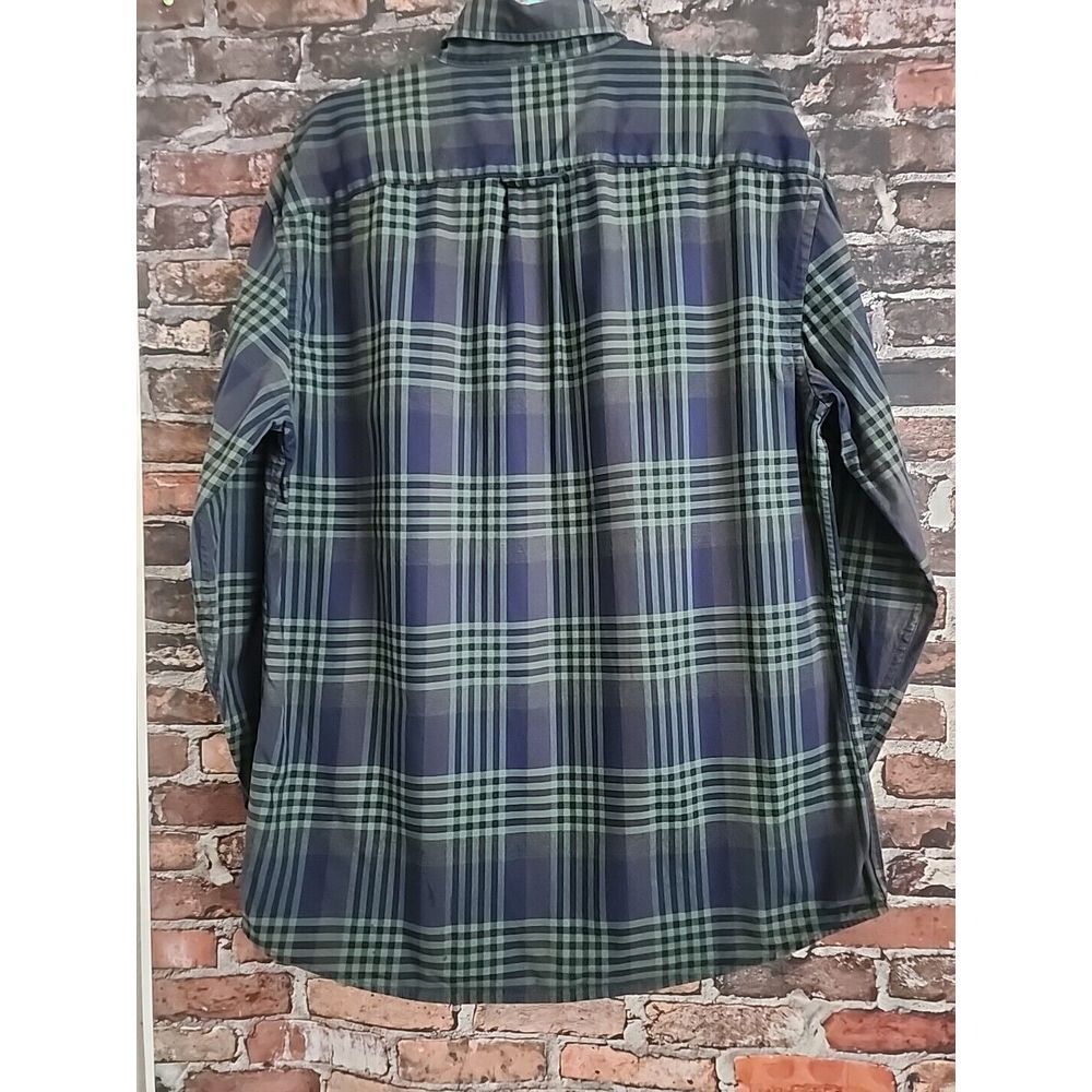 ORVIS Men's Shirt Medium Blackwatch Green Blue Plaid Long Sleeve Button Up - Picture 3 of 9